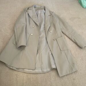 Fashion Nova Light Gray Trench Coat